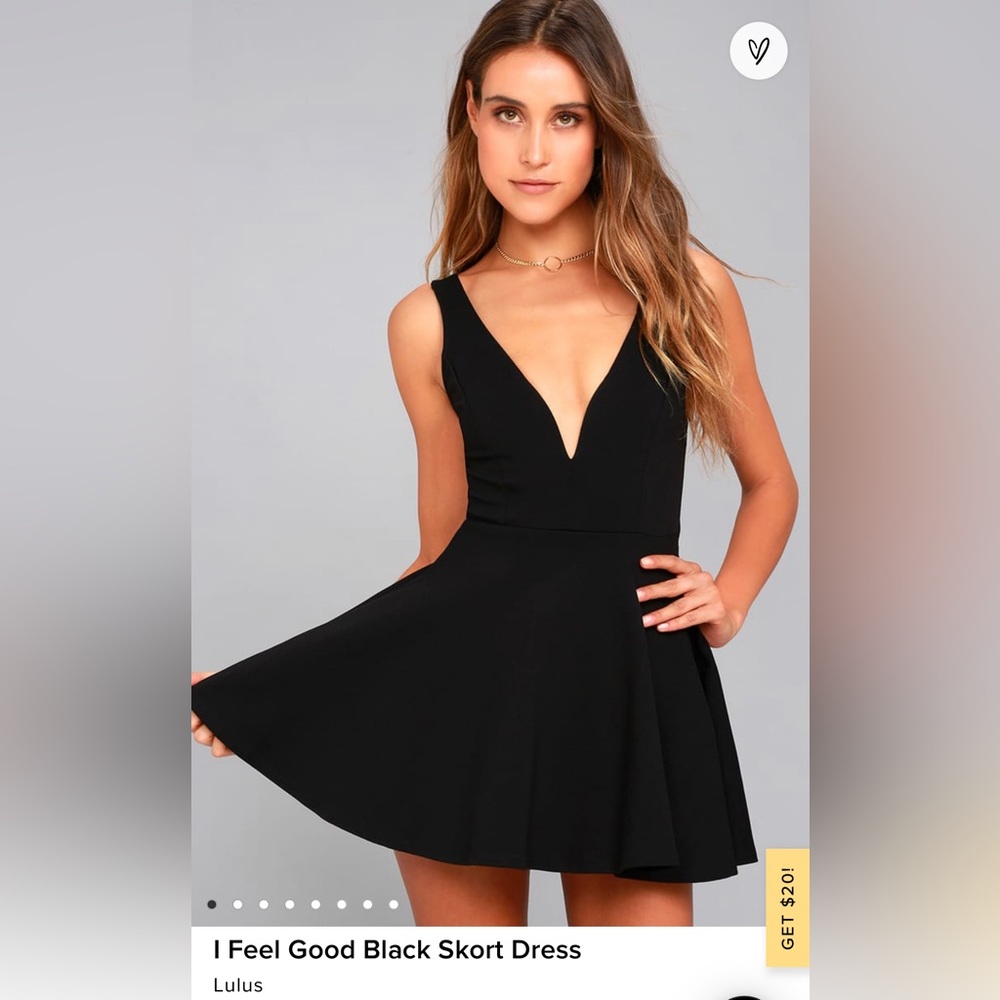 LULU’S I FEEL GOOD BLACK SKORT DRESS